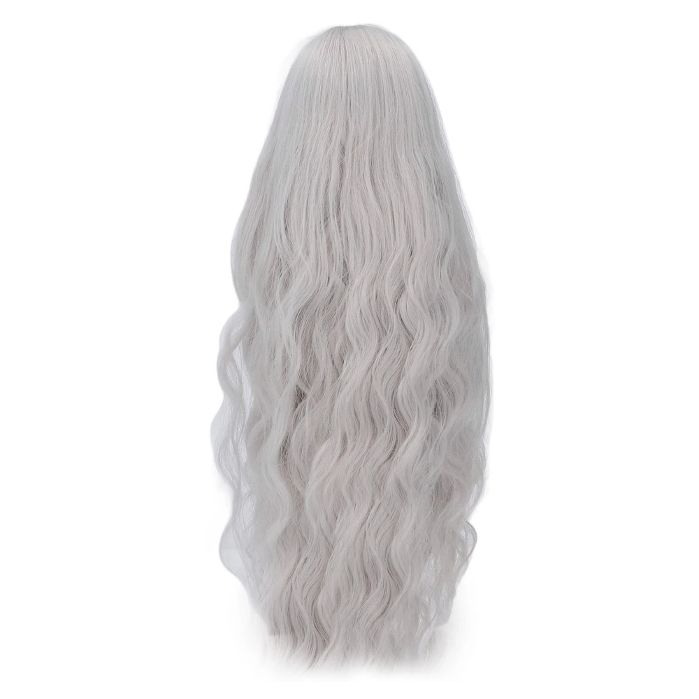 1/3 BJD Doll Hair Soft Smoothly Silver Gray Naturally Curly BJD Doll Wavy Hair Wig for Dress Up DIY