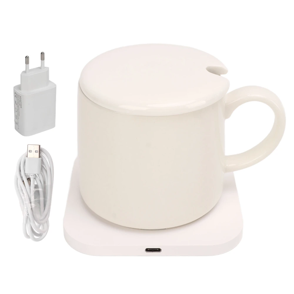 Coffee Cup Warmer Wireless Phone Charger Fast Warming 50 Degrees Celsius Mug Warmer with Cup for Phone Cup 100‑240V