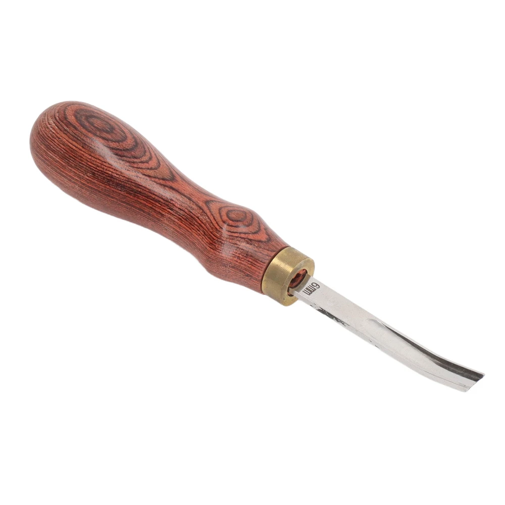 Leather Edge Bevelers Incisive Blade Wooden Handle Lightweight Portable Red 6mm Leather Skiver for DIY Leather Crafts