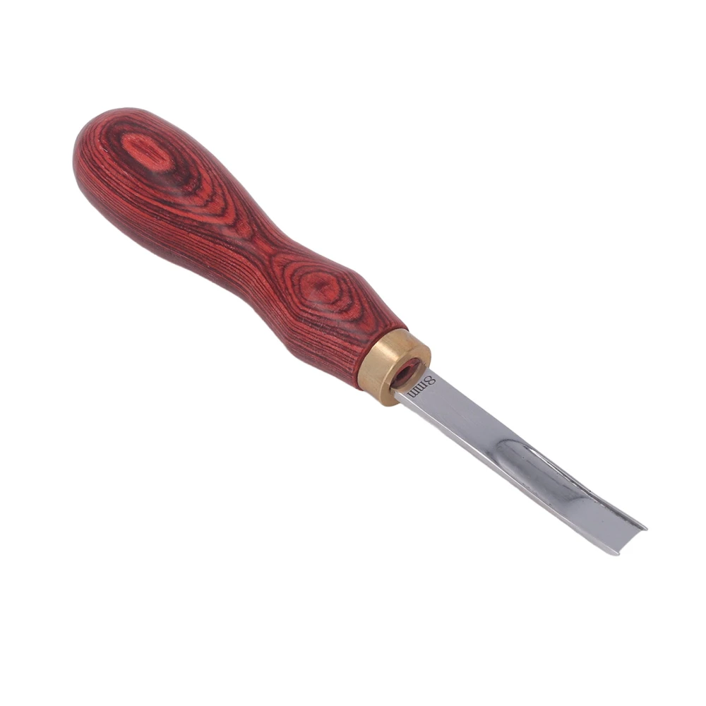 Leather Beveler 8mm Wooden Handle Portable Lightweight DIY Leather Edge Beveler Skiver Leather Tools