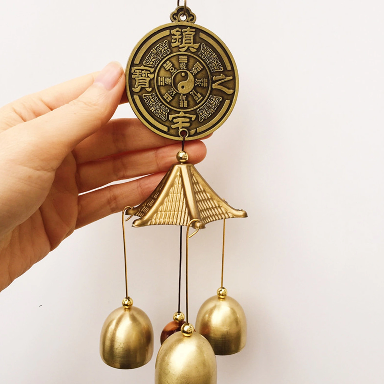 Vintage Alloy Wind Chimes Retro Exquisite Fine Workmanship Decorative Wind Chimes for Shop Home Decoration Bless