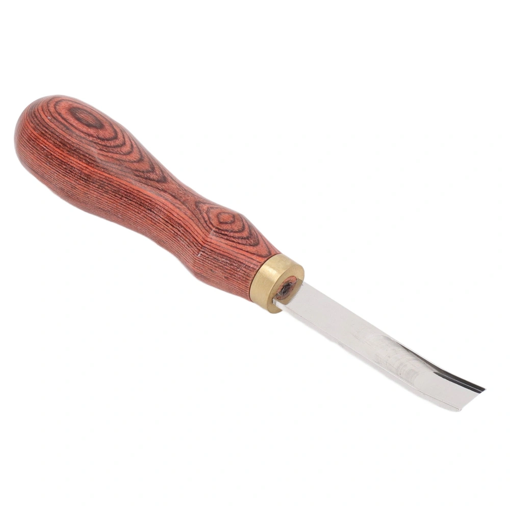 Leather Edge Bevelers Incisive Blade Red 10mm Lightweight Portable Leather Skiver with Wooden Handle for DIY Leather Crafts