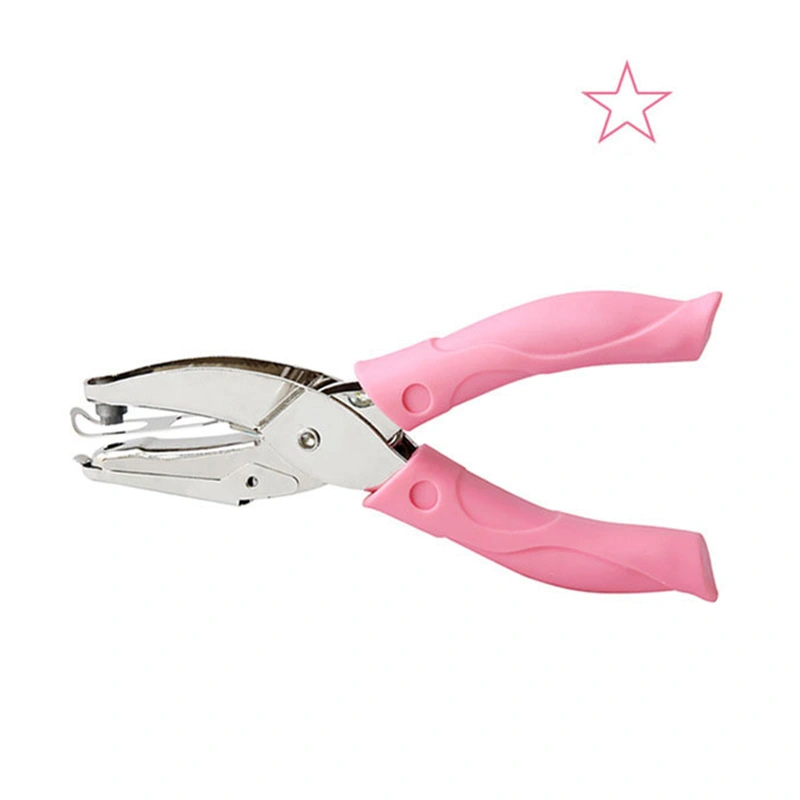 Small Single Hole Punch Comfortable Handle Compact Lightweight Handheld Hole Puncher for Home Office DIY 5.5mm Love Heart Hole