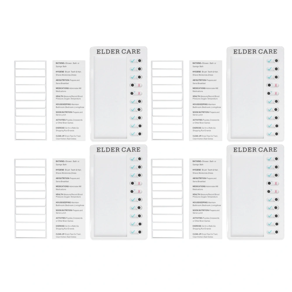 4pcs Checklist Board DIY Production Recyclable Portable Chore Checklist Detachable Chore Chart for DIY Message Travel Plan ELDER CARE