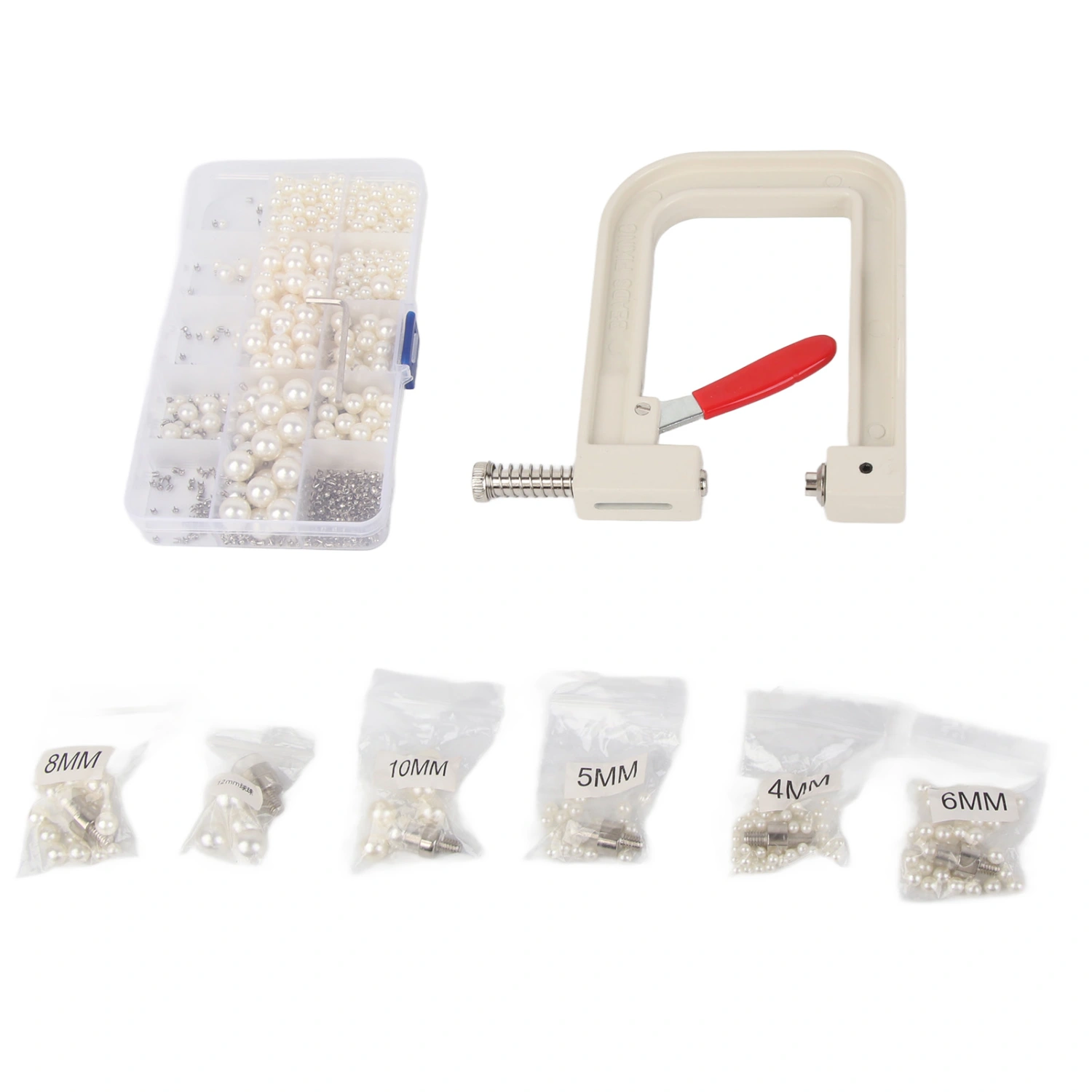 Pearl Setting Machine Kit with Hand Press Machine Pearls Accurate Positioning Manual Pearl Setting Machine for DIY Crafts