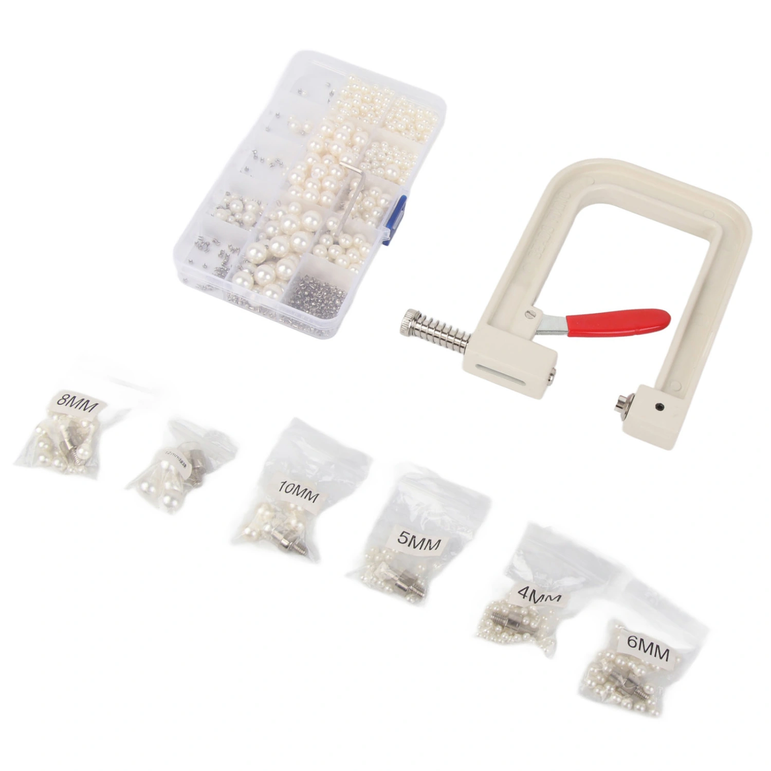 Pearl Setting Machine Kit with Hand Press Machine Pearls Accurate Positioning Manual Pearl Setting Machine for DIY Crafts