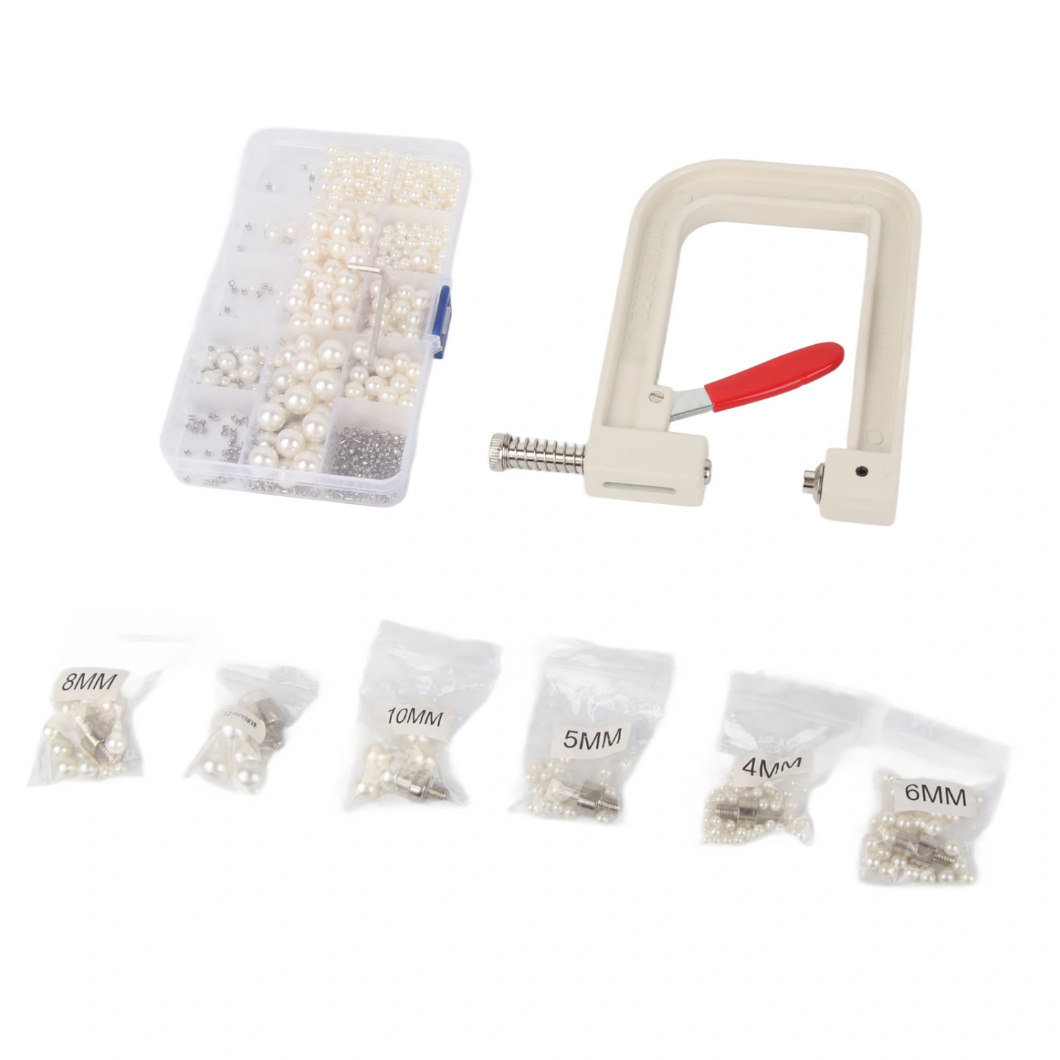 Pearl Setting Machine Kit with Hand Press Machine Pearls Accurate Positioning Manual Pearl Setting Machine for DIY Crafts