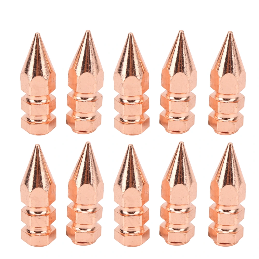 Clothing Spikes Rose Gold Double Layer Hexagon Brass Cone Spikes DIY Handcraft Punk Style Spike Rivets for Shoes Package 9x30MM