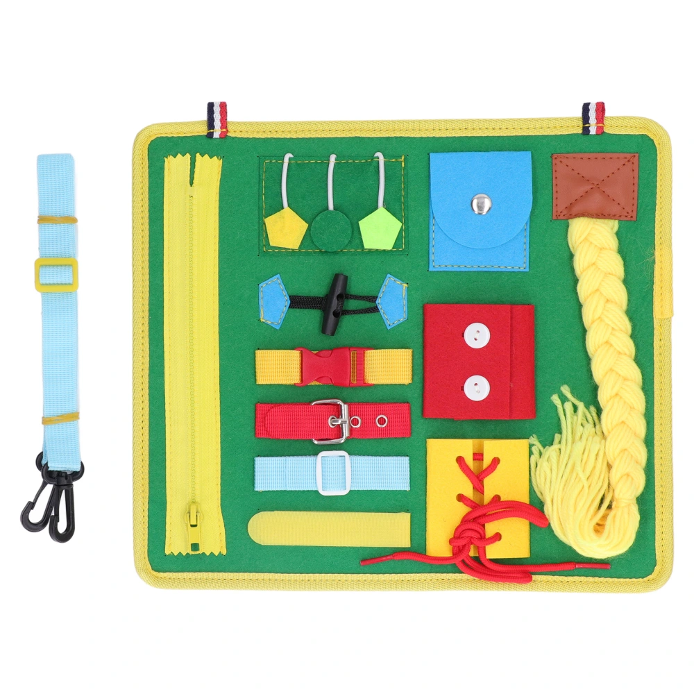 Toddler Busy Board Cultivate Color Cognition Concentration Sensory Board for Fine Motor Skill Autistic Training Yellow