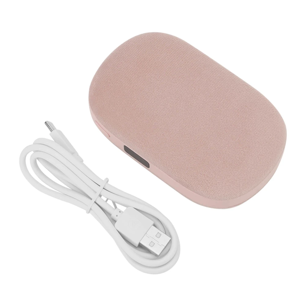 Hand Warmer Power Bank 10000mAh 2 in 1 Fast Heating Portable Rechargeable Electric Digital Display Hand Warmer Pink