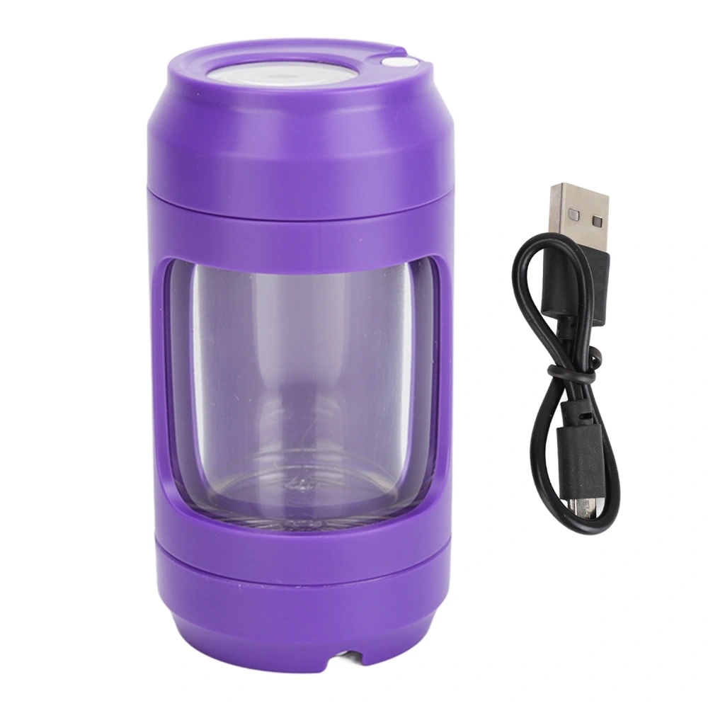 Airtight Smell Proof Container Purple Transparent USB Charging Portable Spice Storage Container Herb Stash Jar for Coin