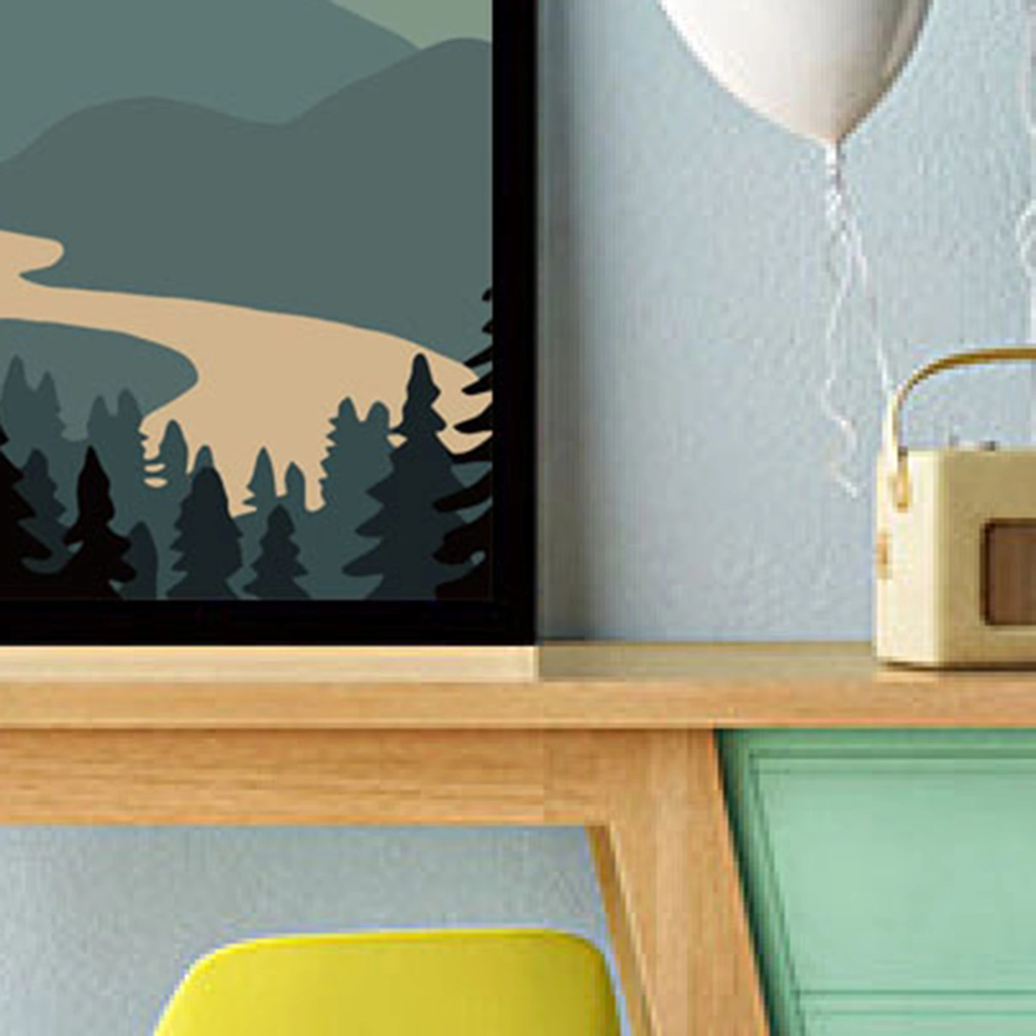 DIY Paint Tropical Scenery Pattern Acrylic Paint Children Digital Oil Painting with Frame for Livingroom Bedroom Decor 5 Square, 20x20/7.9x7.9in, Store in Bags