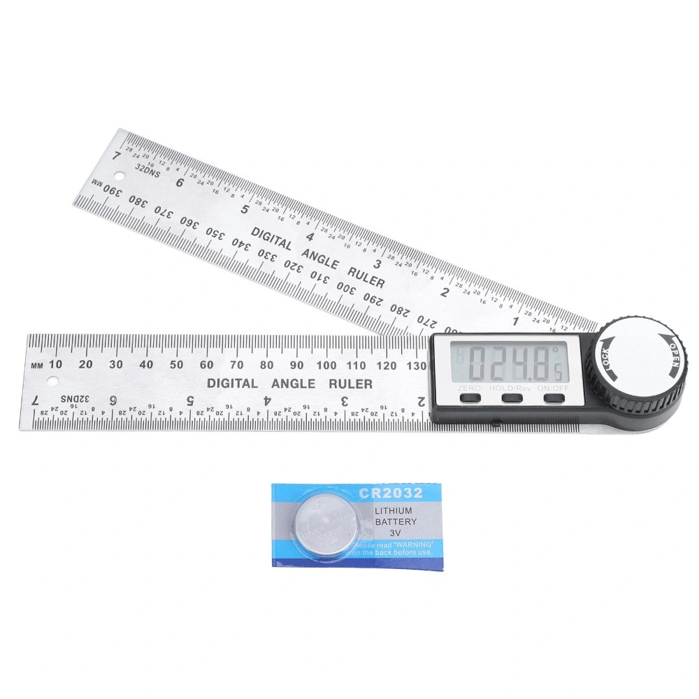 Digital Angle Ruler 200mm Stainless Steel Fast Accurate Lock Function Angle Measuring Tool for Woodworking Craft DIY