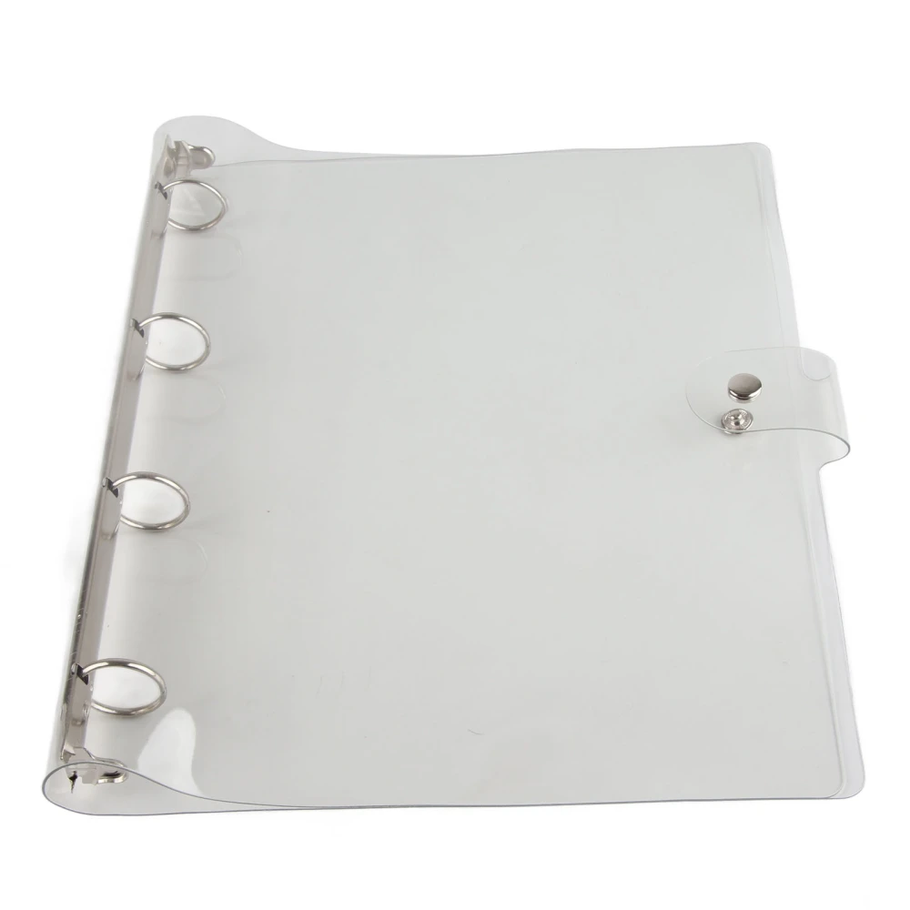 Transparent Binder Cover Snap Design Wear Resistant Eco Friendly PVC Budget Binder for School Office A4