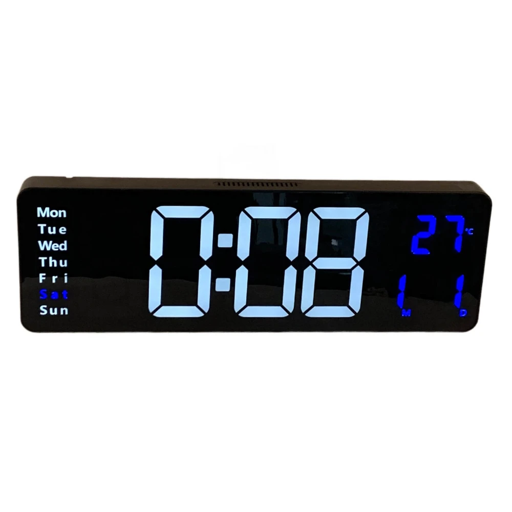 Digital Wall Clock 16.2 Inch 10 Level Brightness Memory Timing Function Modern LED Digital Clock with Remote Control