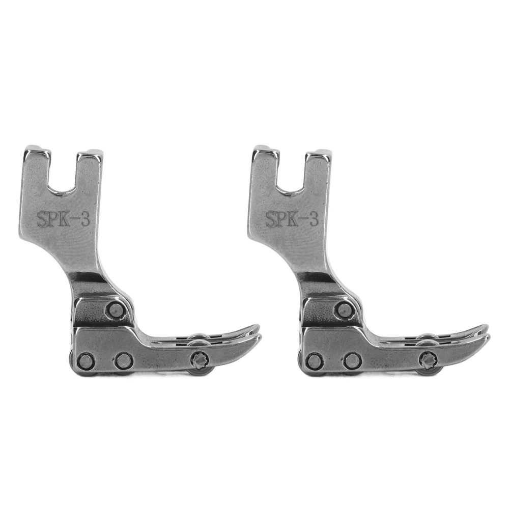 2 Pcs Roller Presser Foot Steel Sturdy Durable Anti Slip Industrial Sewing Machine Presser Foot with Bearing