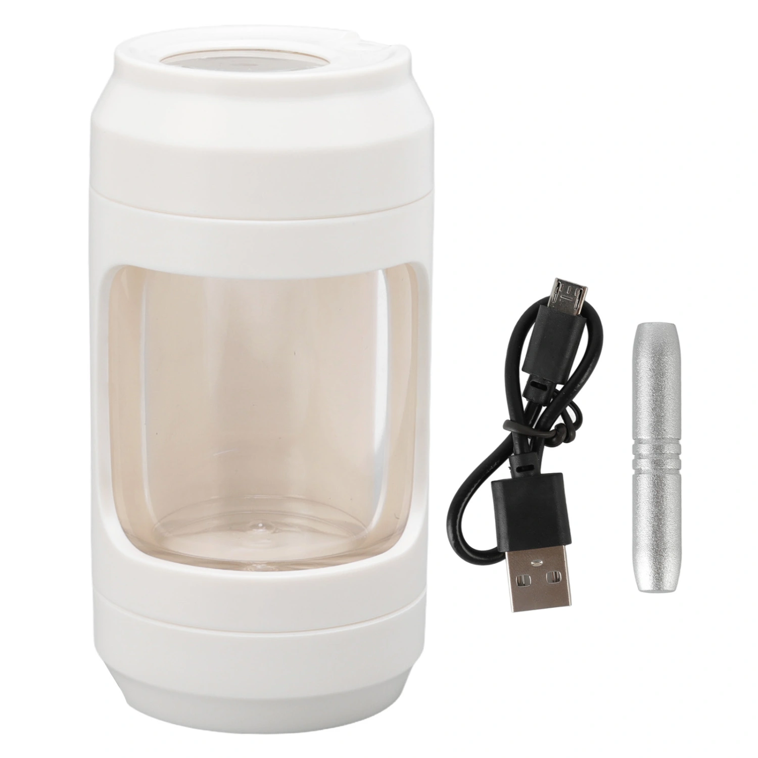 Herb Grinder Odor Resistance Multifunctional USB Charging Luminous White Split Spices Grinder Spices Storage Box