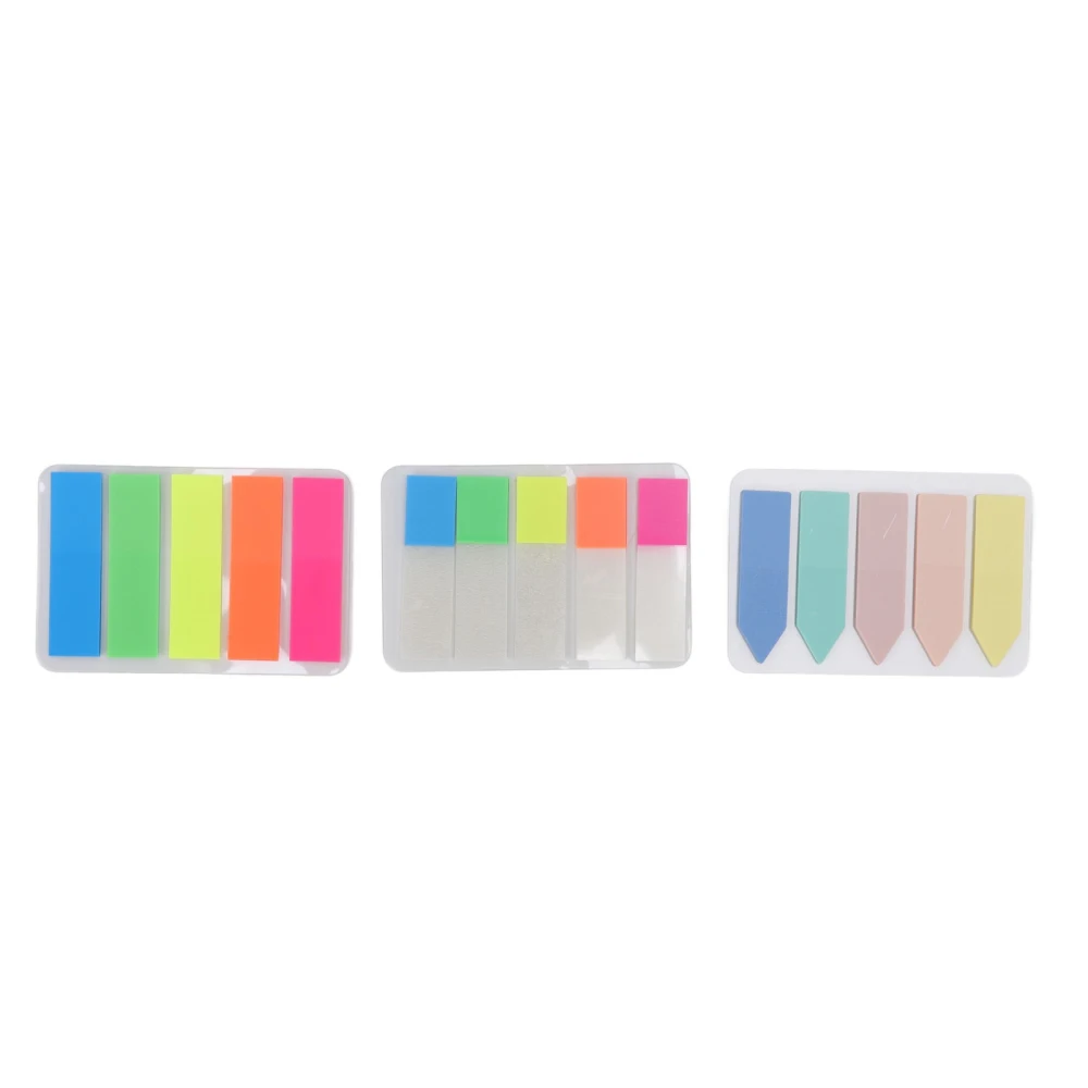 15Packs Page Markers Index Tabs 5 Iridescent Colors Key Marking Reusable Transparent PET Index Tabs for Home School Office