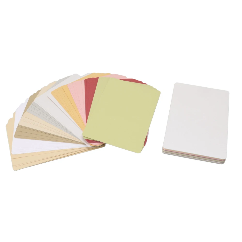 100Pcs Pearlescent Card Stock Round Corner 15x10CM Hard Natural Texture Rubber Stamp Card Paper for Invitations Envelopes