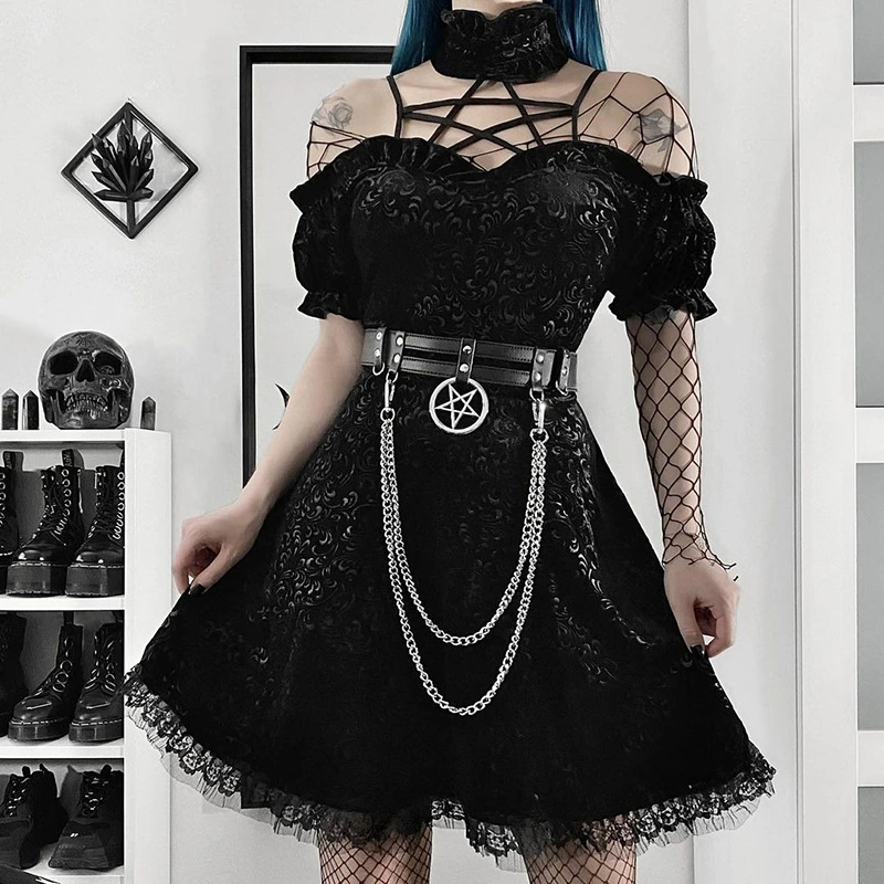 Women's Slim Fit Fashion Halter Hollow Dress