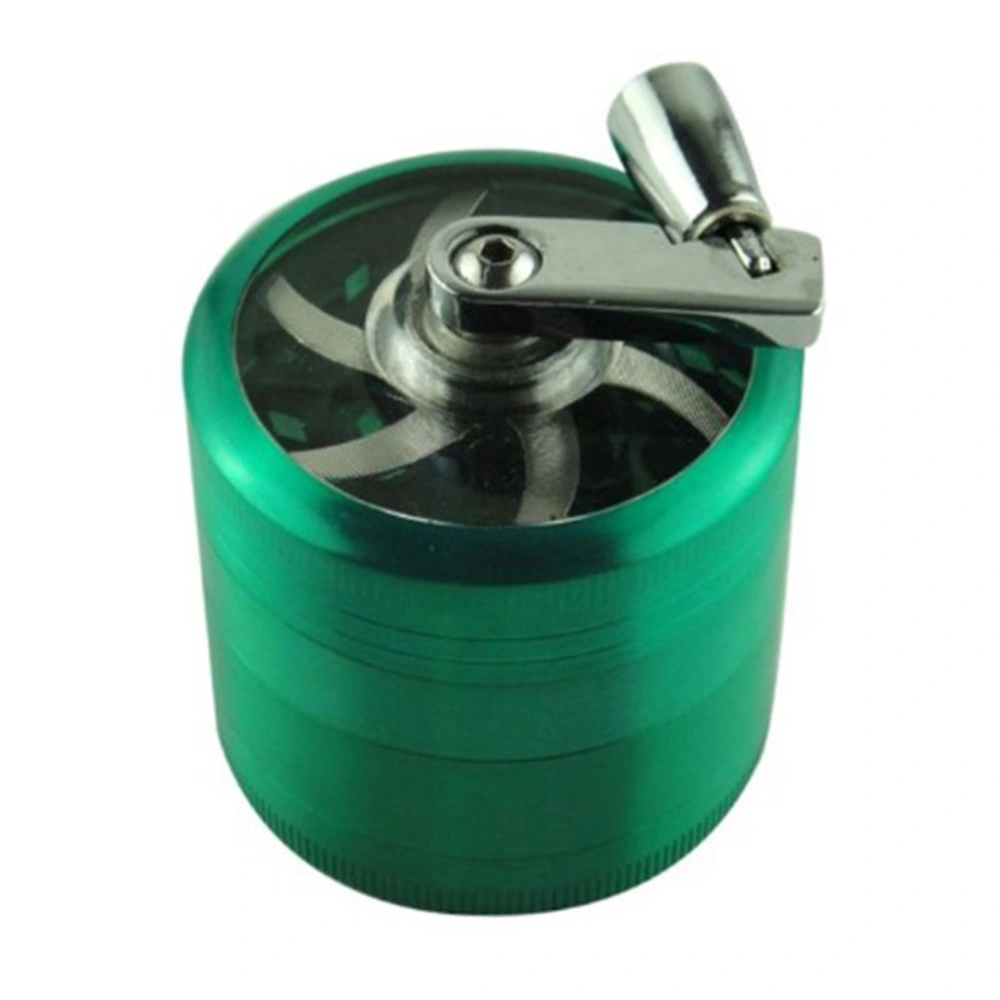 40mm 4 Layer Hand Cranking Grinder Zinc Alloy Hand Cranked Grinder with Handle