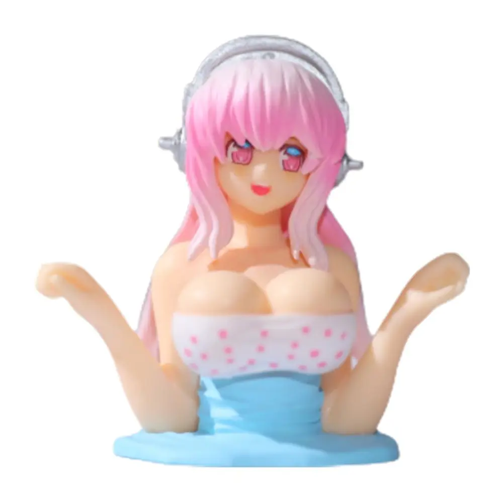 Anime Figure Chest Shaking Ornament Statue Model Collection Toy Desktop Car Ornament Home Office Decoration Gifts for Anime Fans