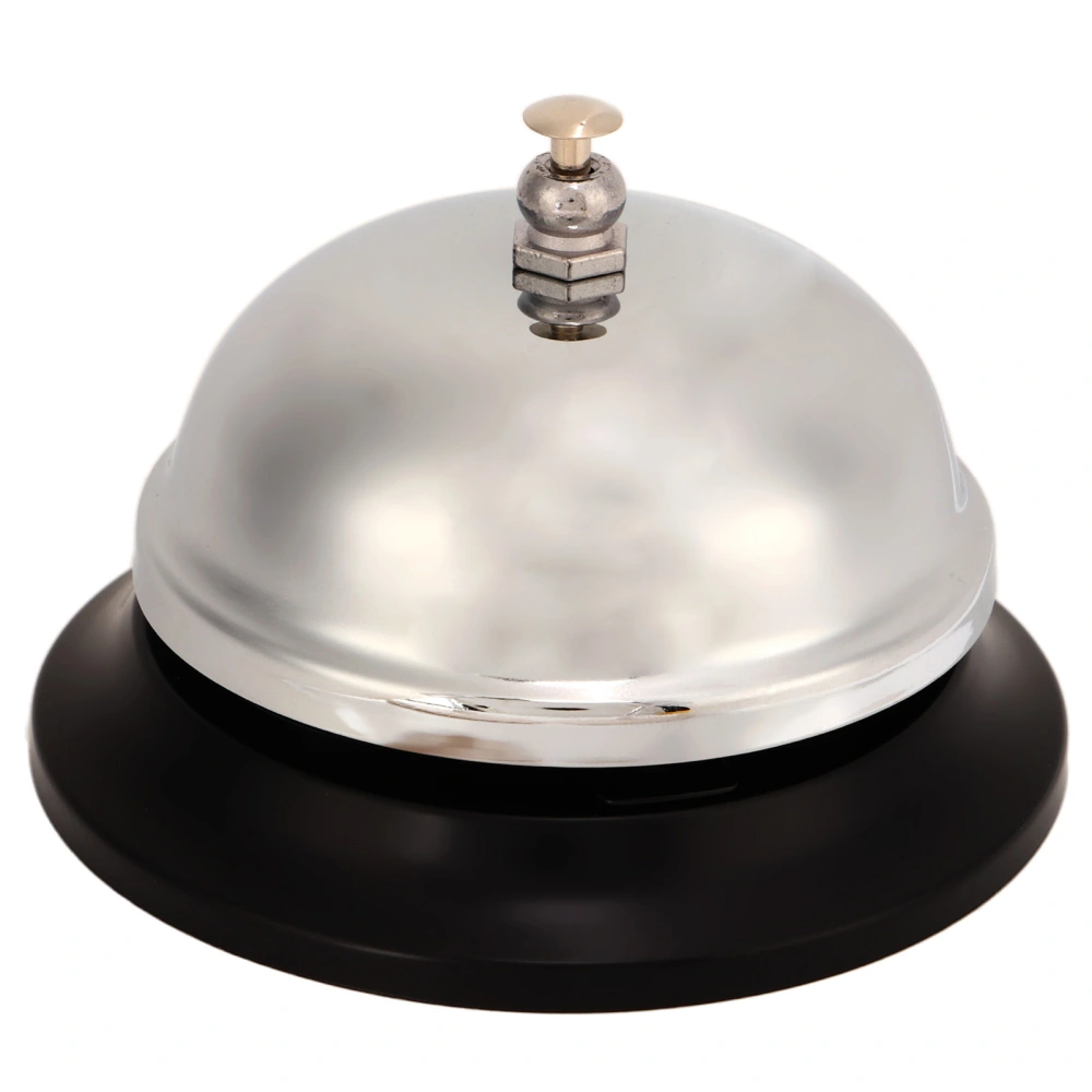 Desk Bell Crisp Ringtones Chrome Polished Alloy Office Bell Compact Structure Call Bell Kitchen Bell for Dining Room Bar