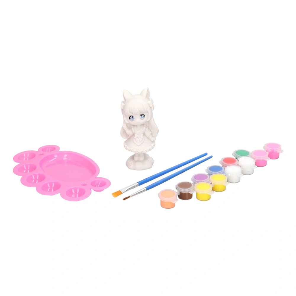 DIY Painting Doll Kit Coloring Frosted Texture Vinyl Interesting Educational Attractive Decorative Drawing Doll Set