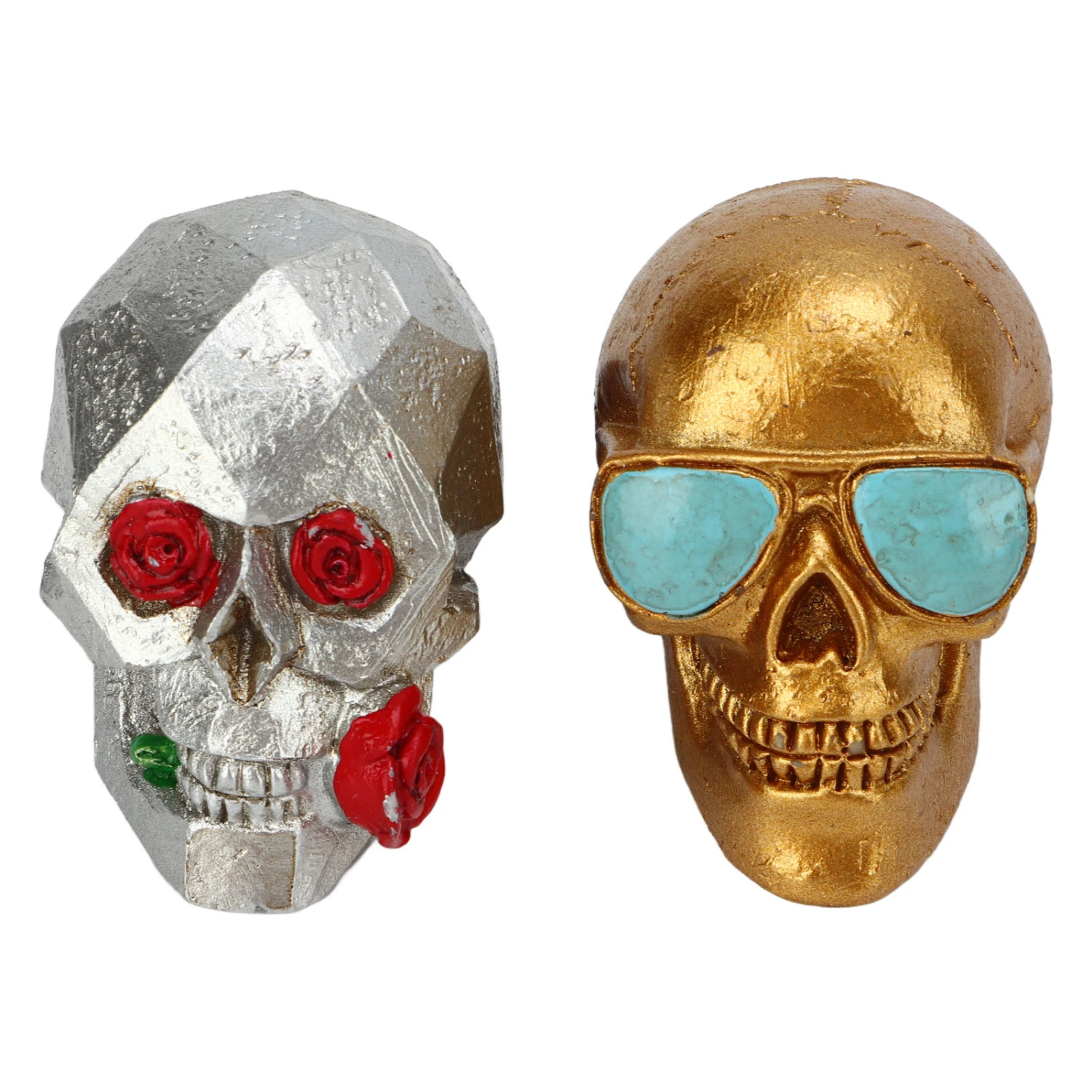 Car Skull Freshener Car Air Outlet Resin Skull Rose Aroma Diffuser Freshener Ornament Halloween Car Decoration Gift