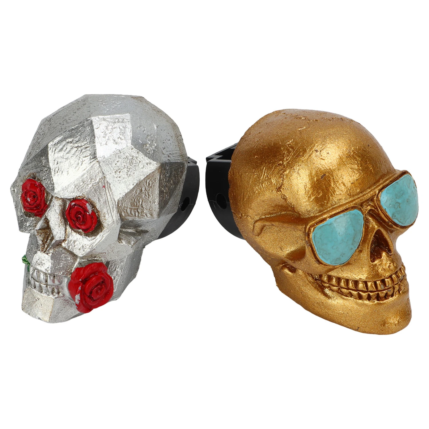 Car Skull Freshener Car Air Outlet Resin Skull Rose Aroma Diffuser Freshener Ornament Halloween Car Decoration Gift