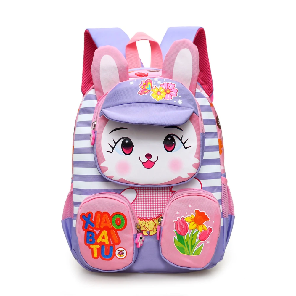 Kindergarten Backpack for Girls Cute Cartoon Large Space Preschool Backpack for Kid Toddler Gift Purple