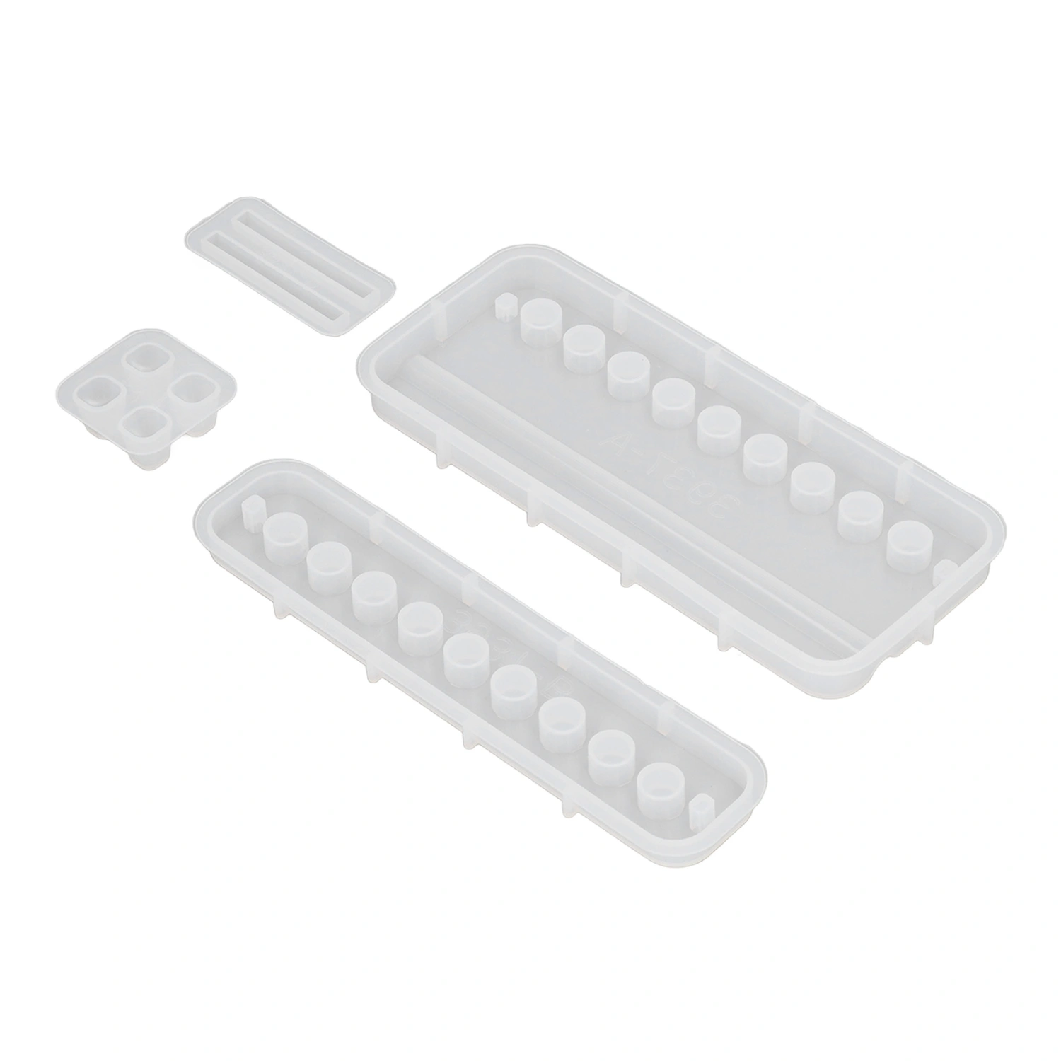 4Pcs Epoxy Pen Holder Mold Easy Demoulding Soft Tear Resistant Mobile Phone Holder Epoxy Mold for Home DIY Crafts