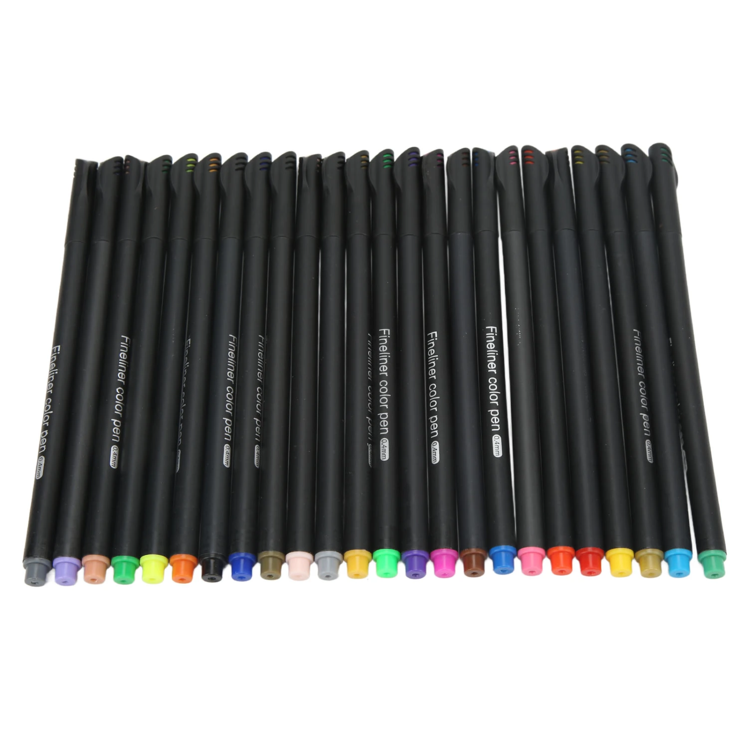 24 Fineliner Color Pens Set 0.4mm Thin Tip 24 Colors Watercolor Design Micro Line Pens Precise Control Marker Pens