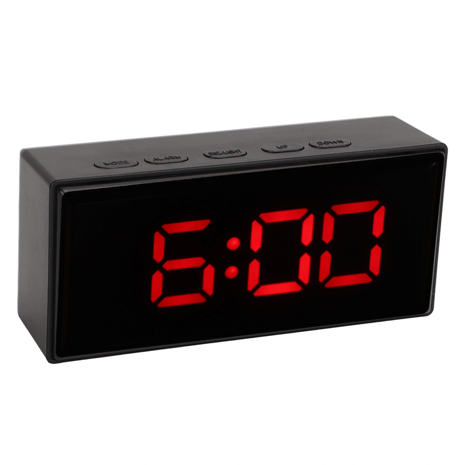 Mirrored Digital Alarm Clock Smart Light Sensing LED Display Digital Smart Clock with Two Display Mode Snooze Function Red