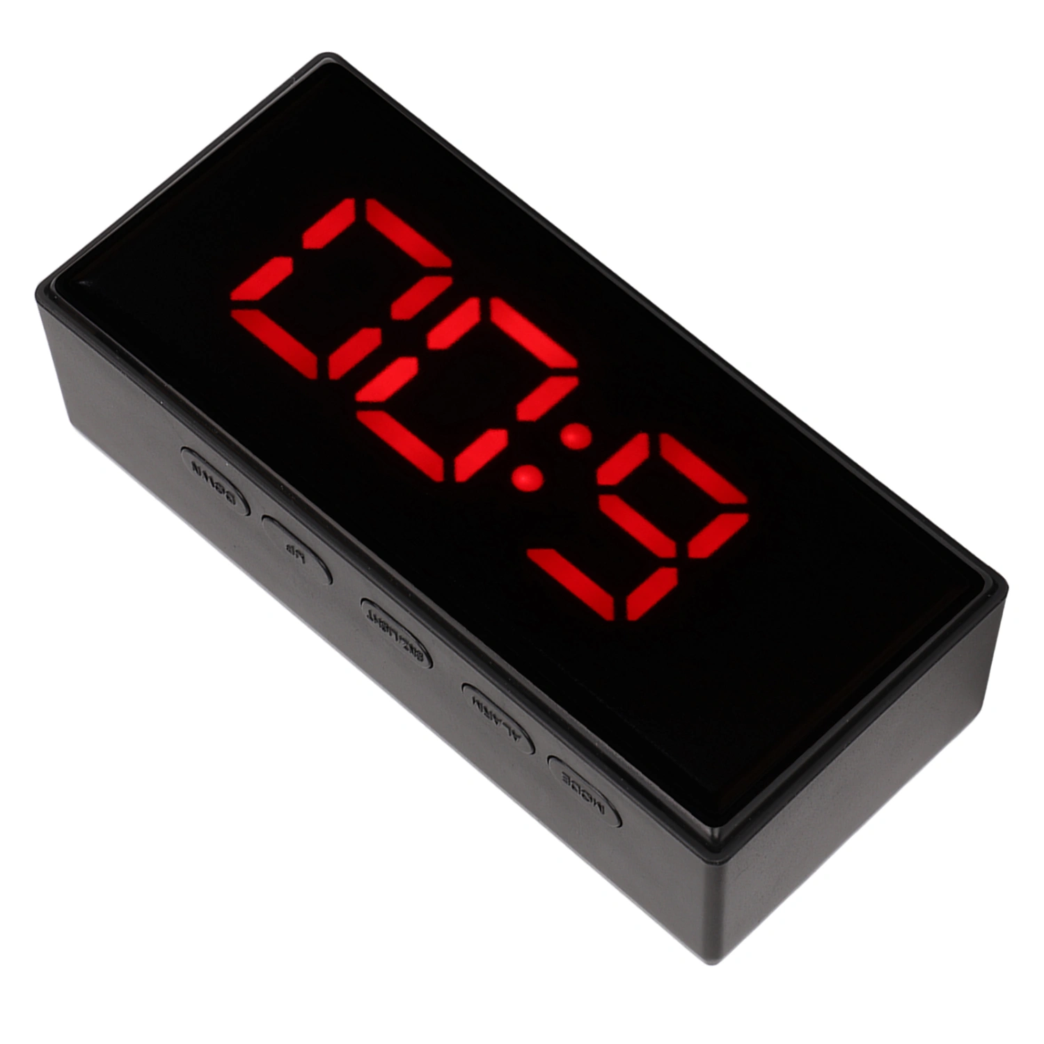 Mirrored Digital Alarm Clock Smart Light Sensing LED Display Digital Smart Clock with Two Display Mode Snooze Function Red