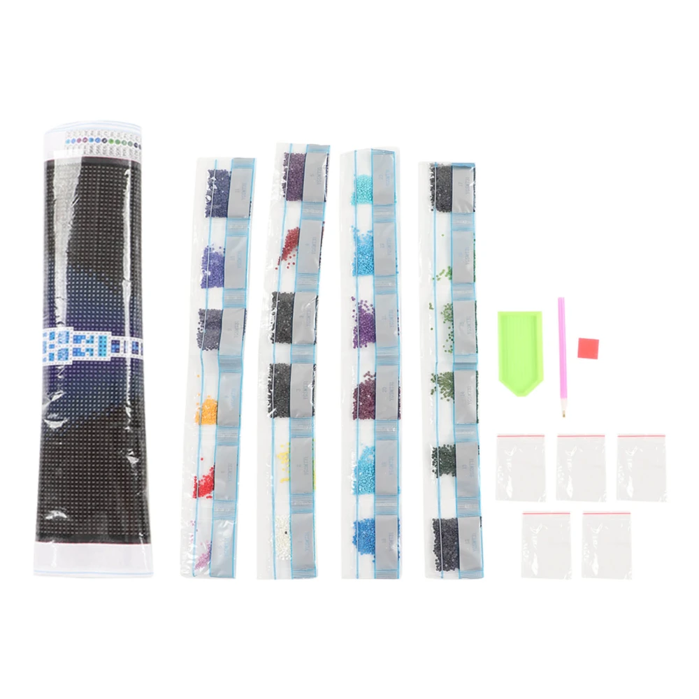 Rhinestone Painting Kit Modern Tower Pattern Luminous Rhinestone Painting for Home Living Room Decoration