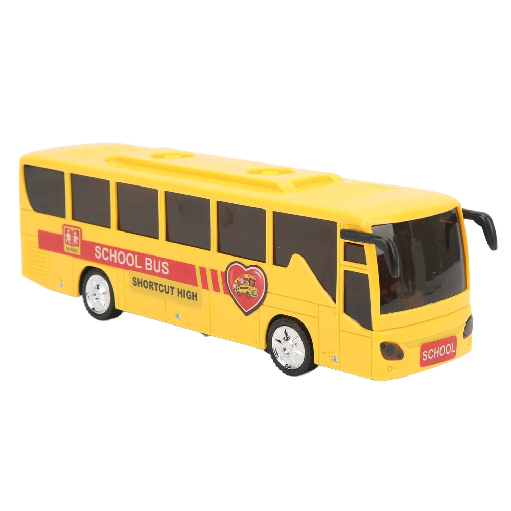 School Bus Model High Simulation Compact Yellow School Bus with Light Sound Function for Holiday Gifts Toys