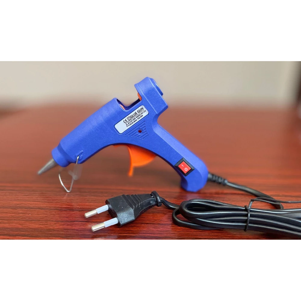 11W Hot Melting Glue Guns Safe Material Compact Portable Hot Glue Guns for Household 7mm Glue Sticks Blue 20W Round Plug