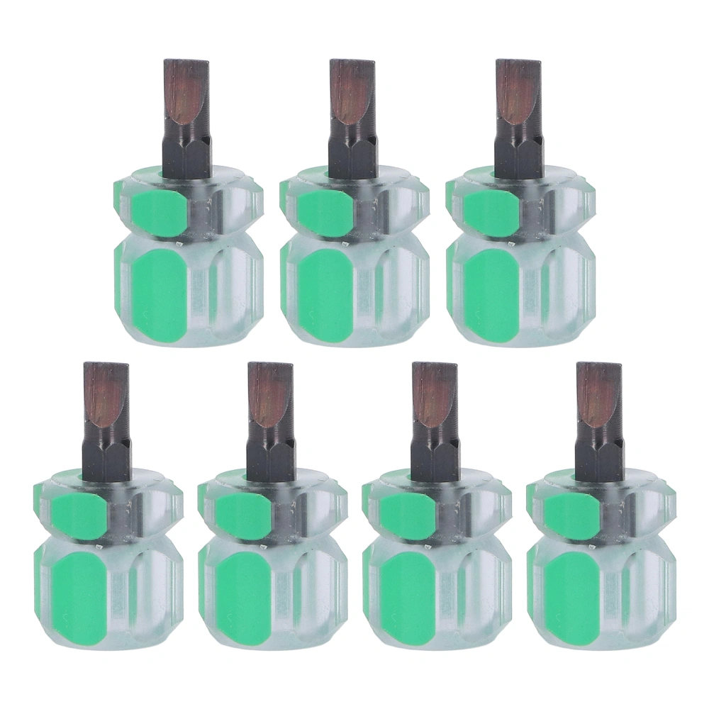 7pcs Stubby Flathead Screwdriver Multifunction Dedicated Sewing Machine Stubby Screwdriver with Ergonomic Nonslip Handle