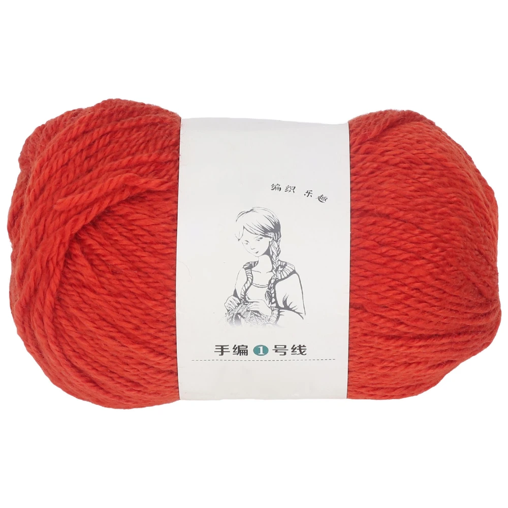 Red Acrylic Yarn 3.5 to 4.0mm Thickness Durable Acrylic Red Vivid Color Widely Used Crochet Yarn for Knitting Weaving