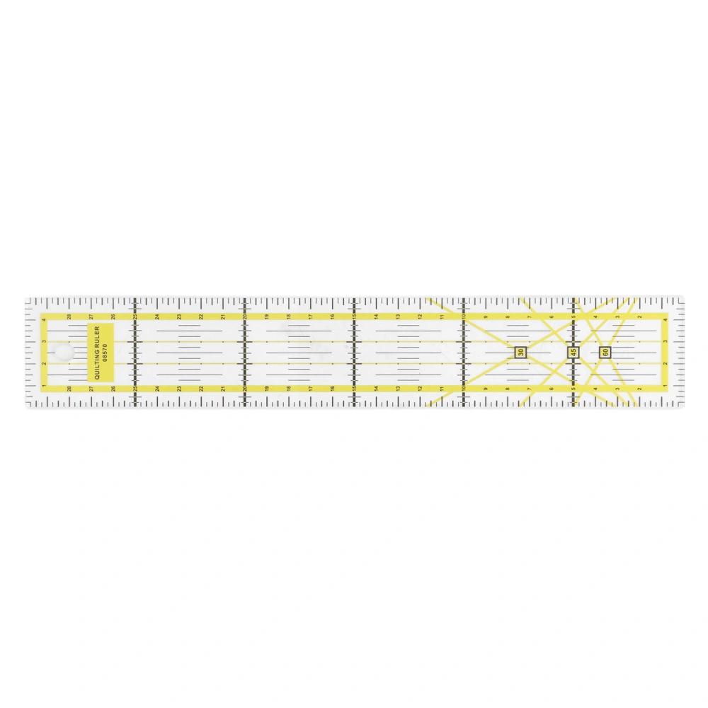 Quilting Ruler Acrylic High Accuracy 5x30cm Yellow Cloth Quilting Ruler Fabric Cutting Ruler for Home DIY Sewing