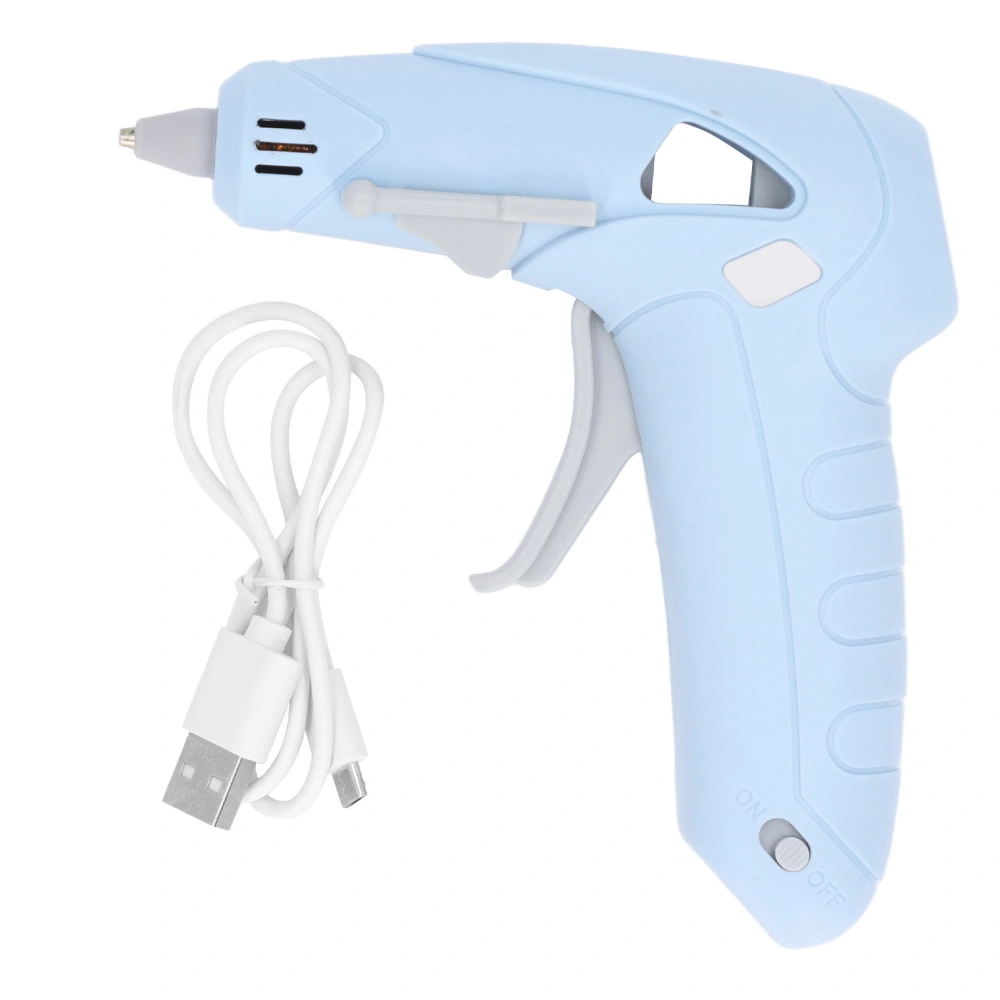 10W Cordless Hot Glue Gun Charging USB Manual 2200mAh Electric Glue Gun with Anti Scald Mouth for 7mm Glue Stick for Office