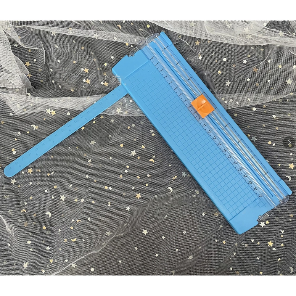 Small Paper Cutter Lightweight Mini Portable Foldable Paper Cutting Board A4 Paper Trimmer for Students Sky Blue