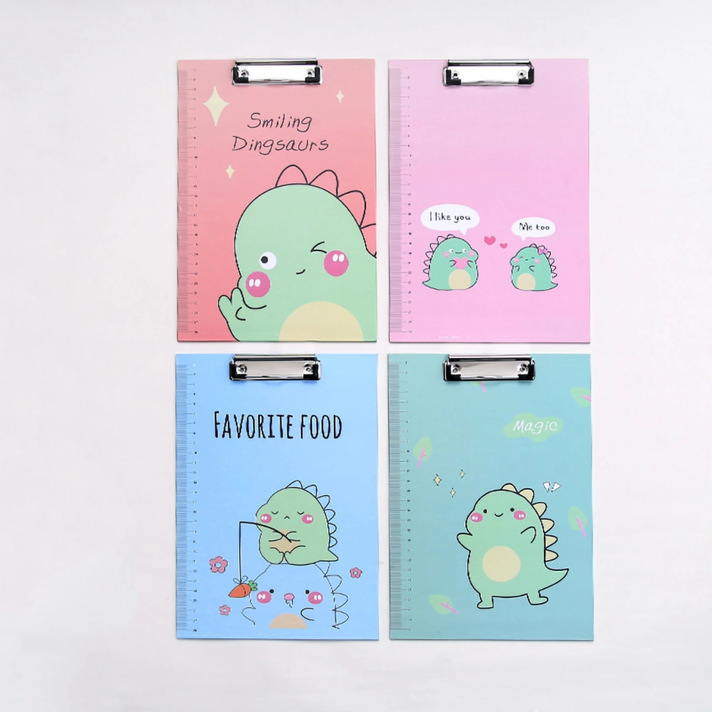 Clipboard Folder Cute Cartoon Pattern Safe Odorless A4 Clipboard Folder Clip Board Office School Supplies Dinosaur