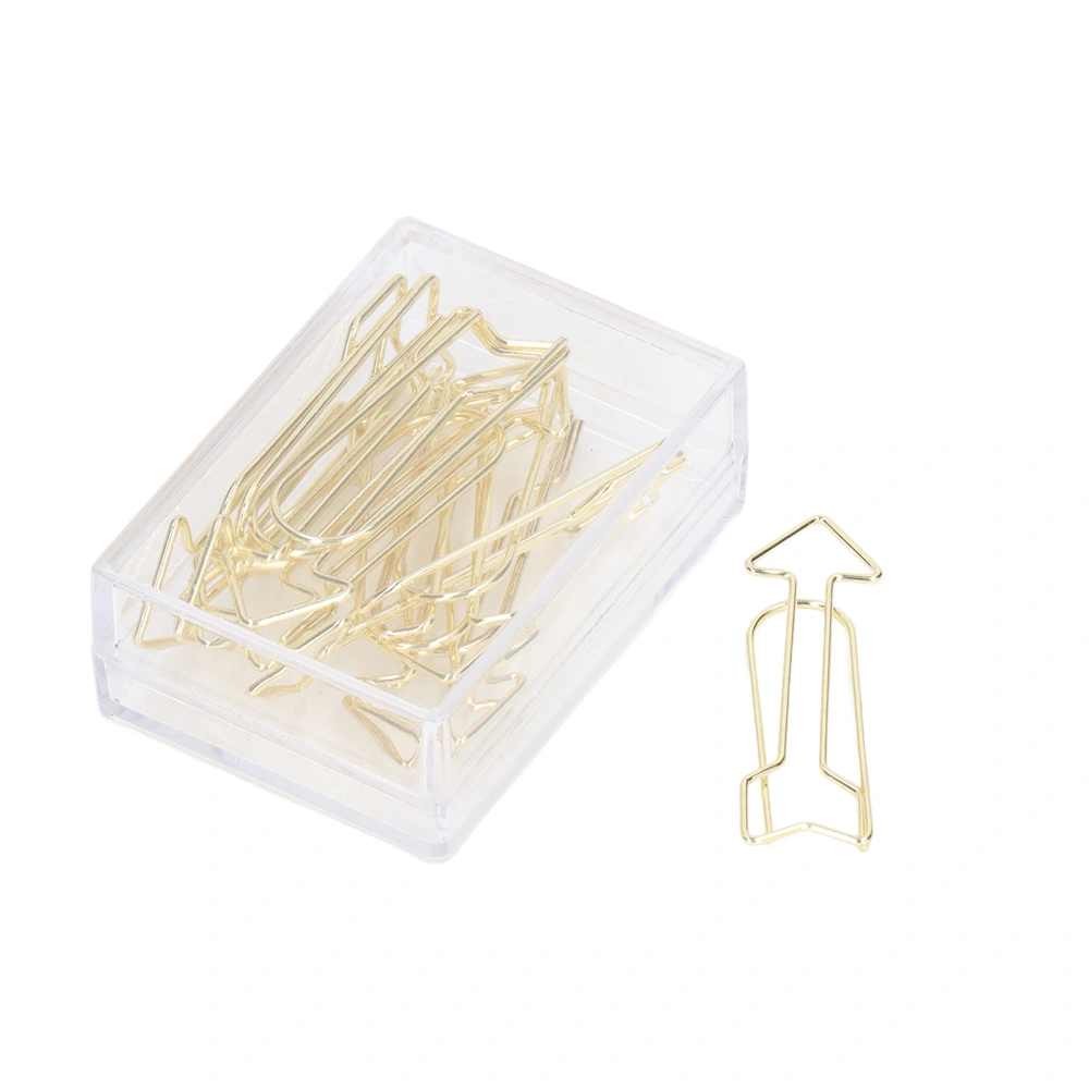 100Pcs Funny Planner Clips Innovative Cute Design Anti Rust Electroplating Process Gold Paper Clips for Office Home School Arrowhead