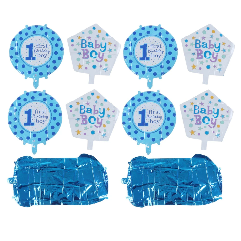 10Pcs 1st Birthday Balloons Bright Vivid Colors 1st Birthday Theme Happy Birthday Balloon for First Birthday Party Blue