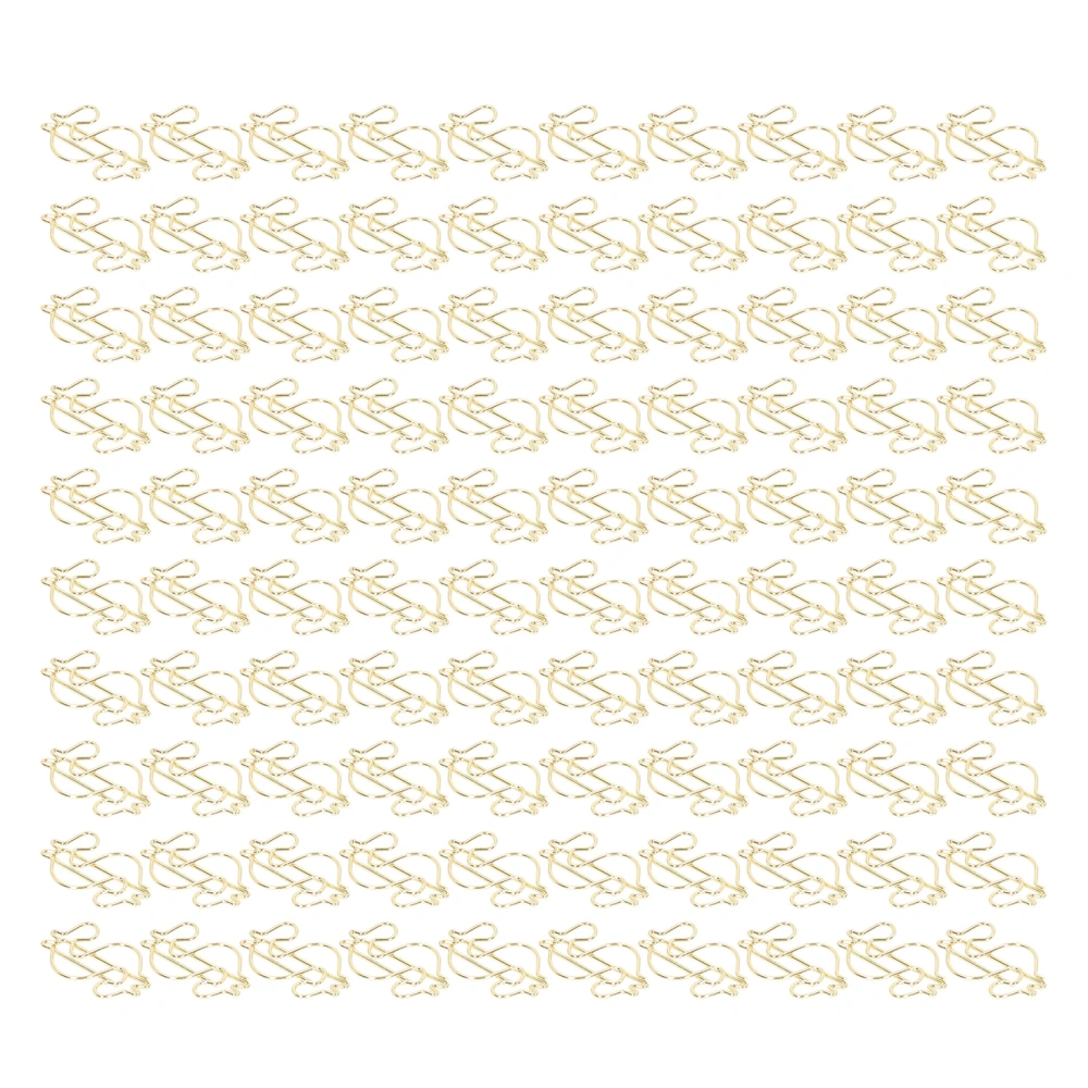 100Pcs Gold Paper Clips Durable Metal Rustproof Gold Fadeless Widely Used Cute Paper Clips for Home Office $ Shape