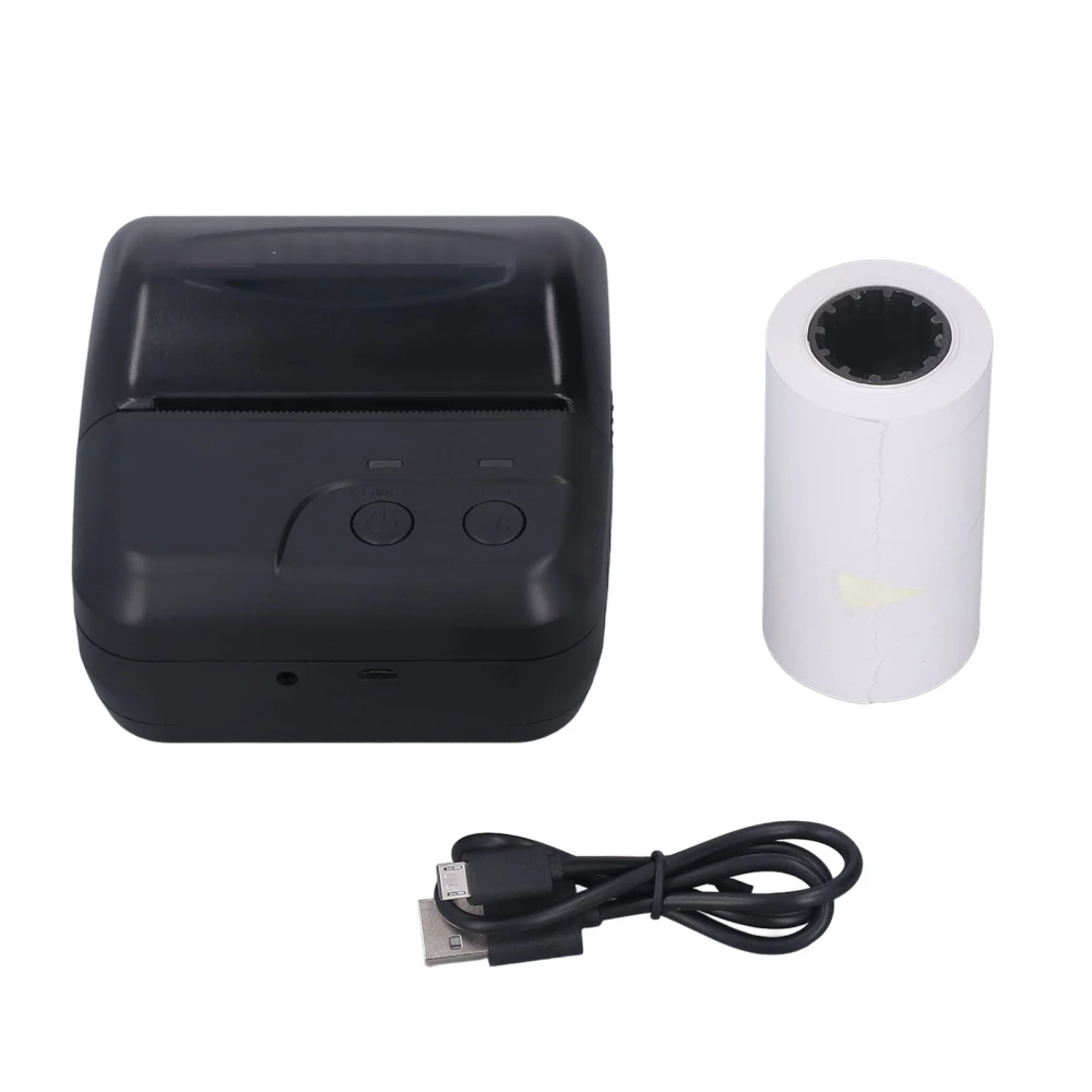 Receipt Printer High Speed Clear Portable Handheld Mini 80mm Thermal Bluetooth Printer for Receipt Barcode Order