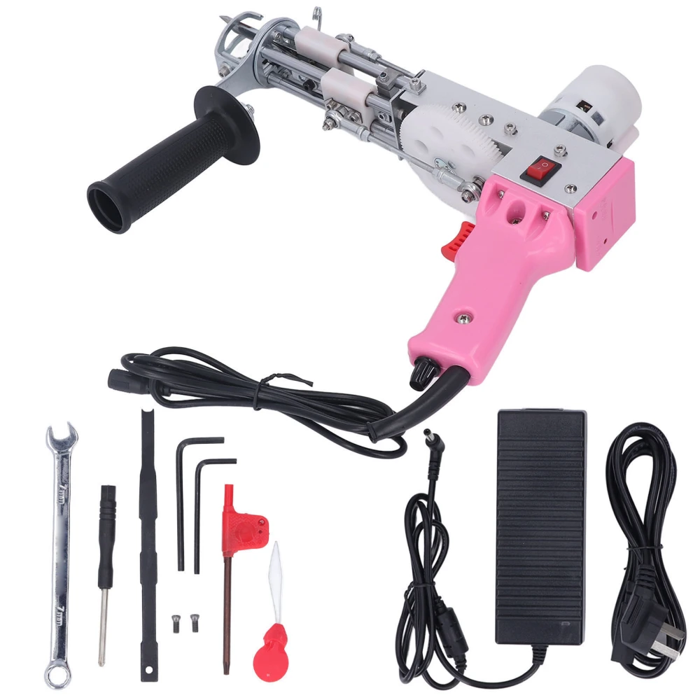 Tufting Gun Pink Cut Pile Electric Carpet Weaving Gun Rug Electric Needle Electric Gun Tufting Gun Kit 100‑240V AU Plug