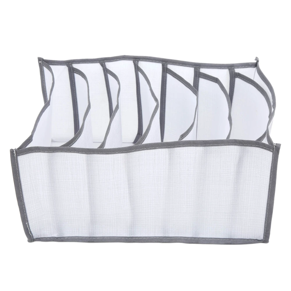 Wardrobe Clothes Organizer 7 Grids Large Capacity Stackable Odorless Fabrics Space Saving Clothes Storage Organizer White 7 Grids